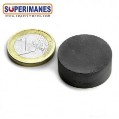 Imán ferrita disco 25x10mm