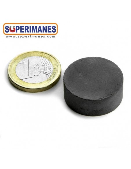 Imán ferrita disco 25x10mm