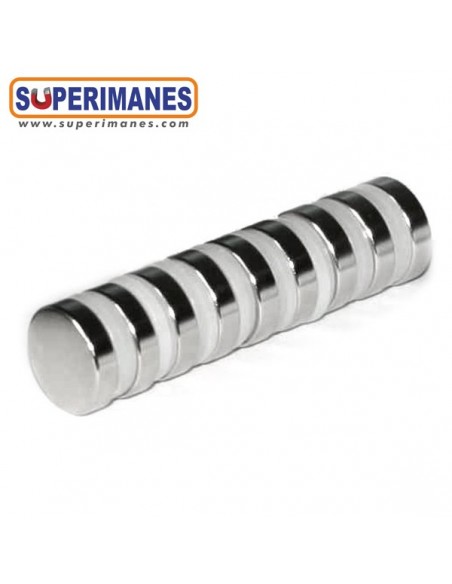 IMÁN SAMARIO DISCO Ø 20x5 mm DIAMETRAL NIQUELADOS