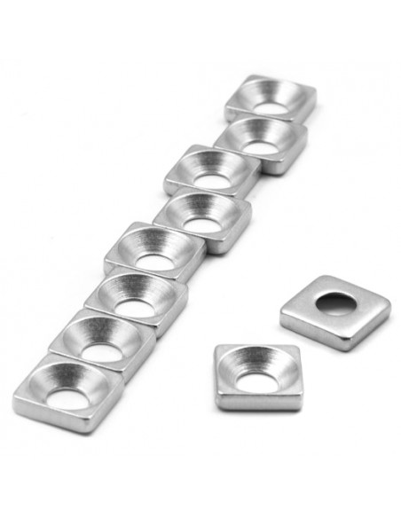 Base metálica para atornillar 12x12x3 mm (BA-12-12-03) - Cantidad