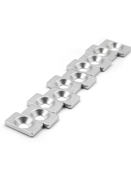 Base metálica para atornillar 25x13x3 mm - BA-25-13-03 - cantidad