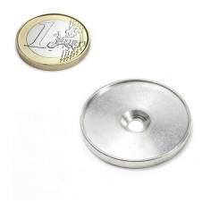 Base metálica para atornillar Ø interior 33 mm con borde