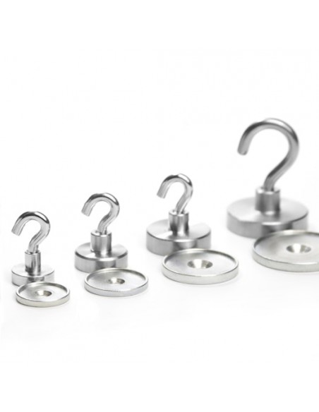 Discos metálicos con borde como contrapiezas para imanes