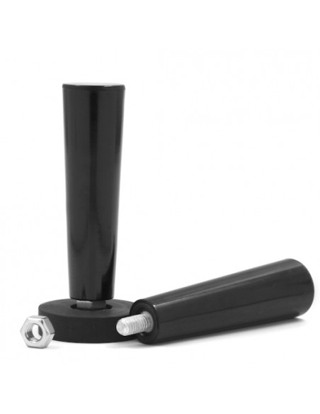 Mango plásticos 82 mm con vástago roscado M6 colocado en base magnética