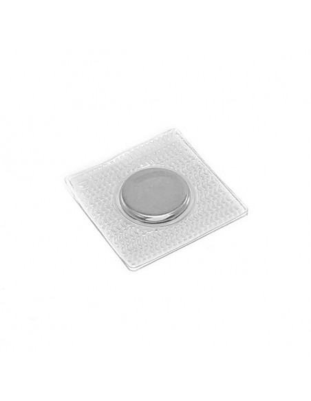 Iman neodimio para coser 18x2mm 1cara PVC cuadrado sur