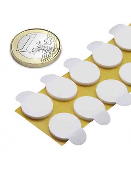 Adhesivo 2 caras Ø 10 mm foam - comparativo moneda