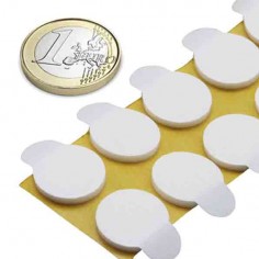 Adhesivo 2 caras Ø 12 mm foam - comparativo moneda