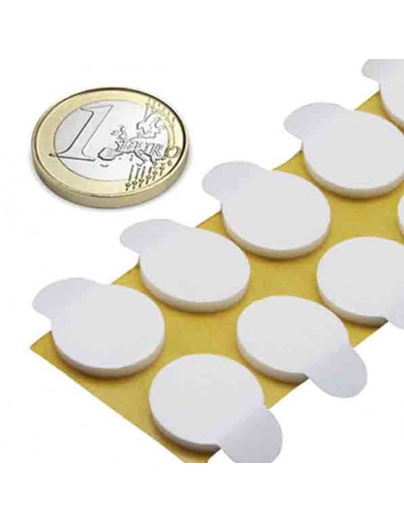 Adhesivo 2 caras Ø 12 mm foam - comparativo moneda