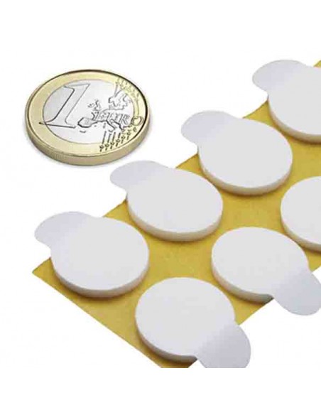 Adhesivo 2 caras Ø 15 mm foam - comparativo moneda