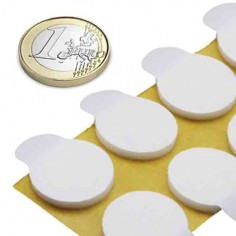 Adhesivo 2 caras Ø 20 mm foam - comparativo moneda