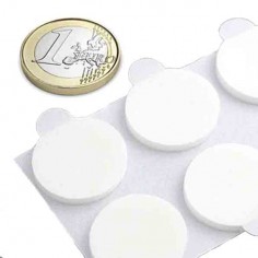 Adhesivo 2 caras Ø 10 mm foam - comparativo moneda