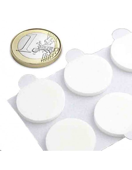Adhesivo 2 caras Ø 10 mm foam - comparativo moneda