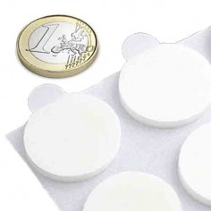 Adhesivo 2 caras Ø 25 mm acrilico - comparativo moneda