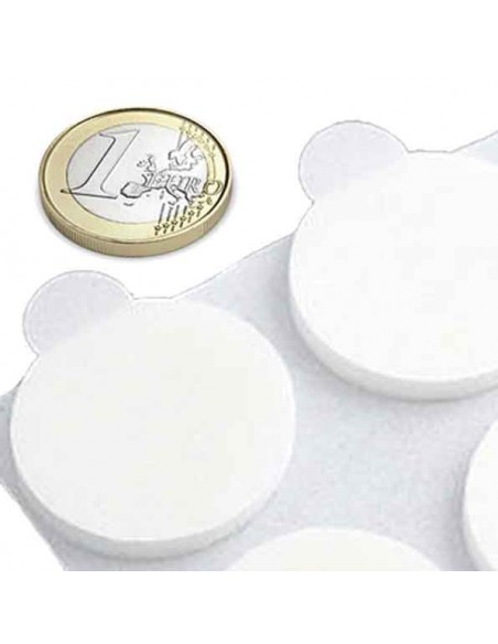 Adhesivo 2 caras Ø 30 mm acrilico - comparativo moneda