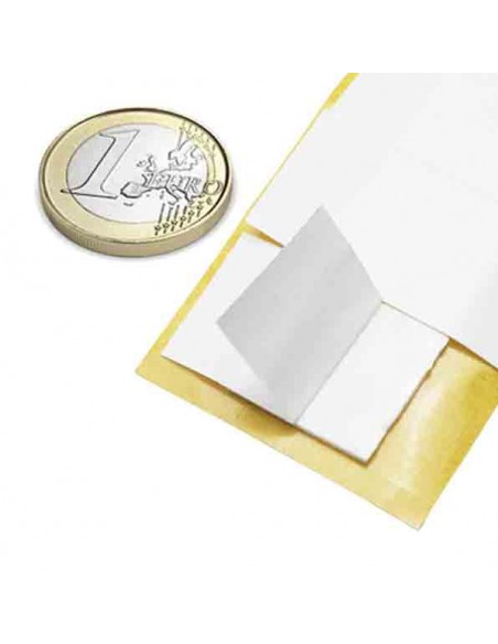 Adhesivo 2 caras 20x20 mm foam - comparativo moneda