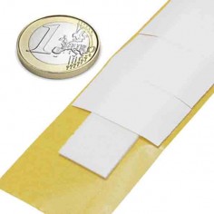 Adhesivo dos caras 20x20 mm foam - comparativo moneda