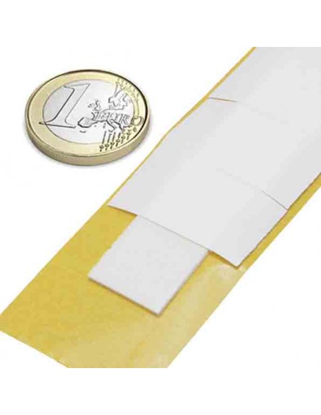 Adhesivo dos caras 20x20 mm foam - comparativo moneda