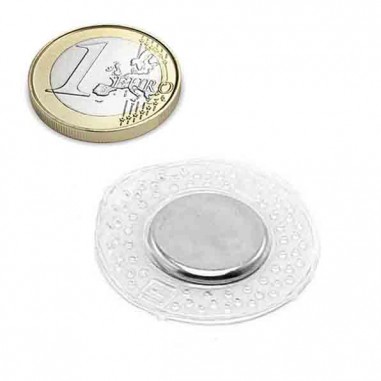 Imán para coser  Ø 18X2 mm 1 cara PVC redondo