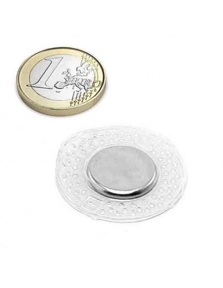 Imán para coser  Ø 18X2 mm 1 cara PVC redondo