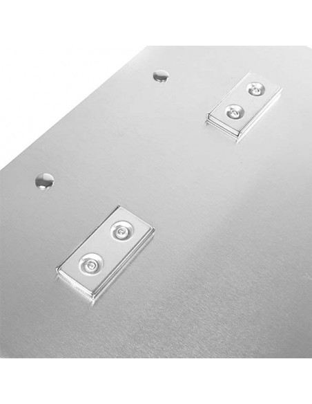 Carpeta aluminio con pinza, para A4, magnética neodimio - vista imanes