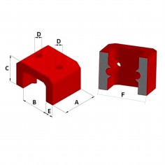 BASE ALNICO PUENTE 44x35x11 DOS TALADROS 2