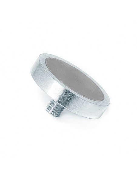 Base magnética Samario Ø 40 mm con vástago roscado - vista trasera