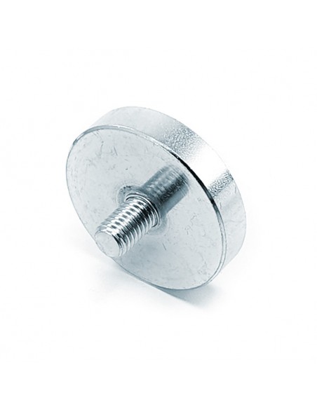 Base magnética Samario Ø 40 mm con vástago roscado - vista arriba
