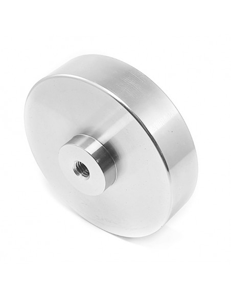 Base magnética neodimio Ø 94 mm casquillo roscado IRC-94 - vista lateral