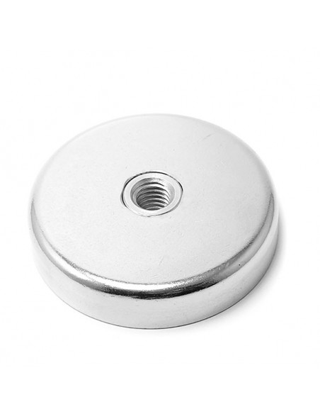 Base magnética ferrita Ø 50 mm rosca interior - 1 cara