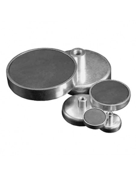 Base magnética ferrita Ø 40 mm casquillo roscado - varias medidas