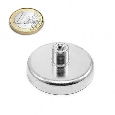 Base magnética ferrita Ø 40 mm casquillo roscado - vista dos lados comparativa euro 2
