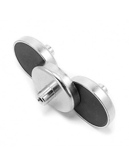 Base magnética ferrita Ø 40 mm casquillo roscado - vista varios