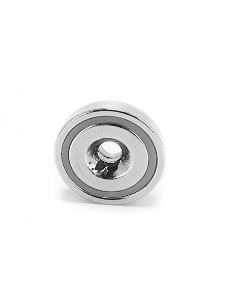 Base magnética neodimio Ø 25mm avellanada con tara - Perfil