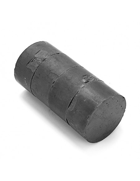 Imán ferrita disco 40x20mm con tara - Perfil