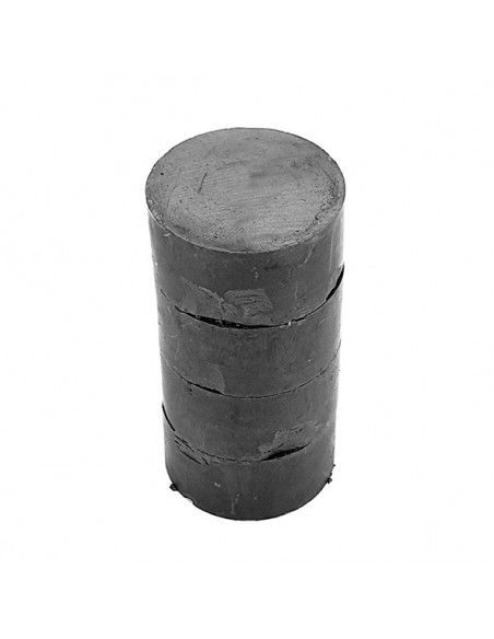 Imán ferrita disco 40x20mm con tara - Apilados