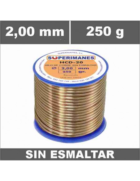 HILO COBRE Ø 2.00 MM 250G SIN ESMALTAR