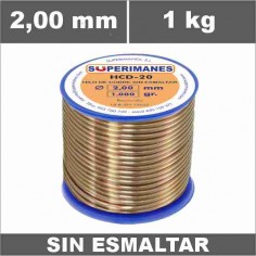 Hilo cobre Ø 2 mm 1 kg Sin esmaltar
