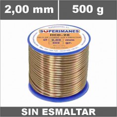 Hilo cobre Ø 2 mm 500 gr. Sin esmaltar