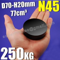 IMÁN NEODIMIO 70x20mm NEGRO