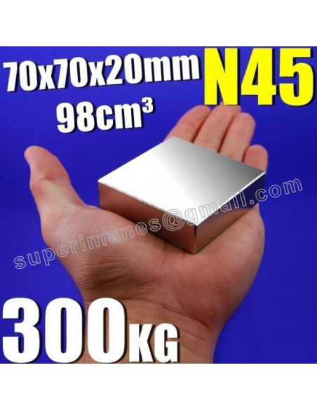IMÁN NEODIMIO 70x70x20mm