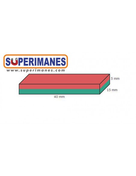 IMÁN NEODIMIO 40x15x5mm