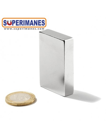 IMÁN NEODIMIO 50x25x10mm LONGITUDINAL