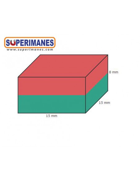 IMÁN NEODIMIO 15x15x8mm