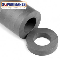 IMÁN FERRITA ARO Ø40/22mm, 9mm alto 2
