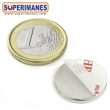 IMÁN NEODIMIO 20x2mm ADHESIVO