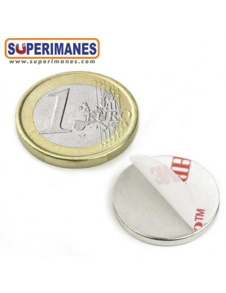IMÁN NEODIMIO 20x2mm ADHESIVO