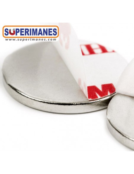 IMÁN NEODIMIO 20x2mm ADHESIVO
