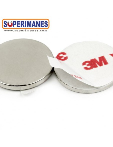 IMÁN NEODIMIO 20x2mm ADHESIVO