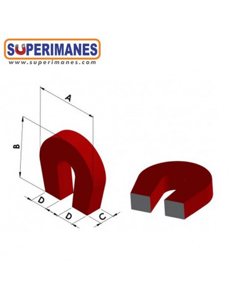 IMÁN HERRADURA 25 MM