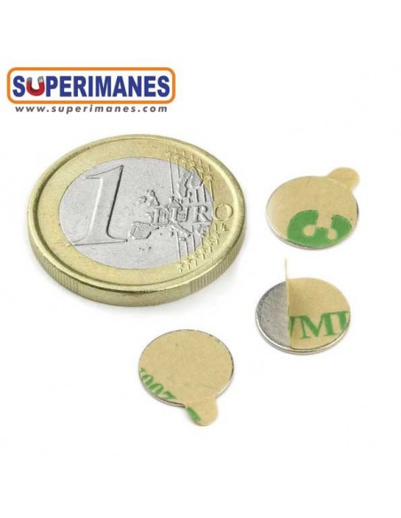 IMÁN NEODIMIO 10x0.6mm ADHESIVO